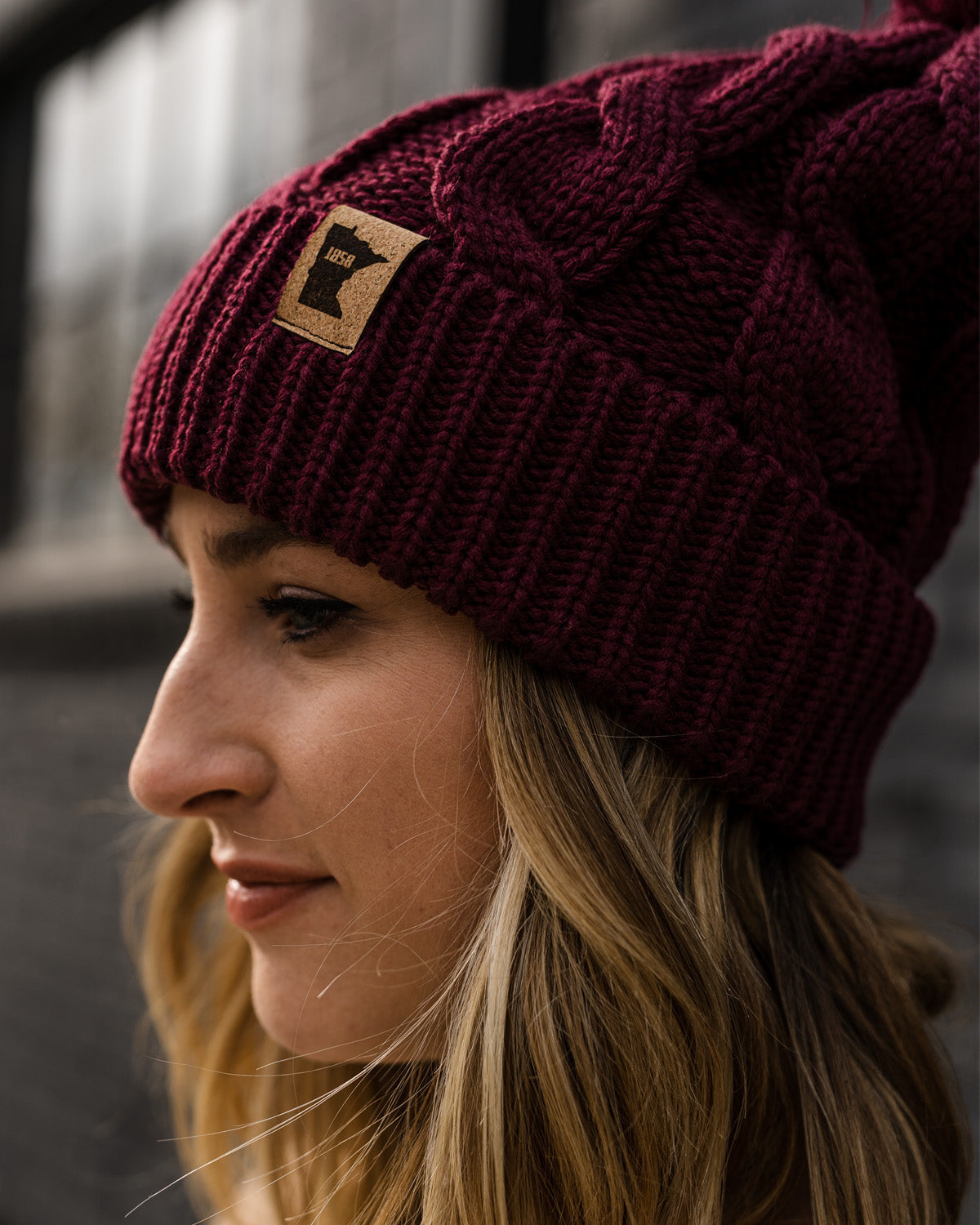 Minnesota 1858 Chunk Twist Knit Hat