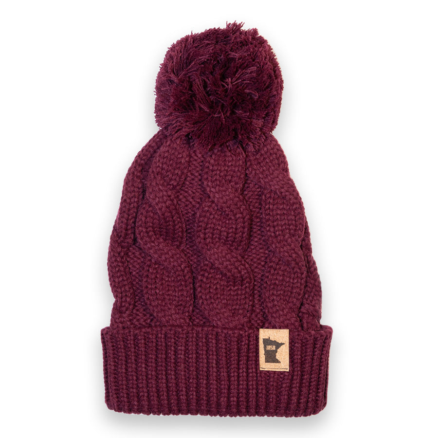 Minnesota 1858 Chunk Twist Knit Hat