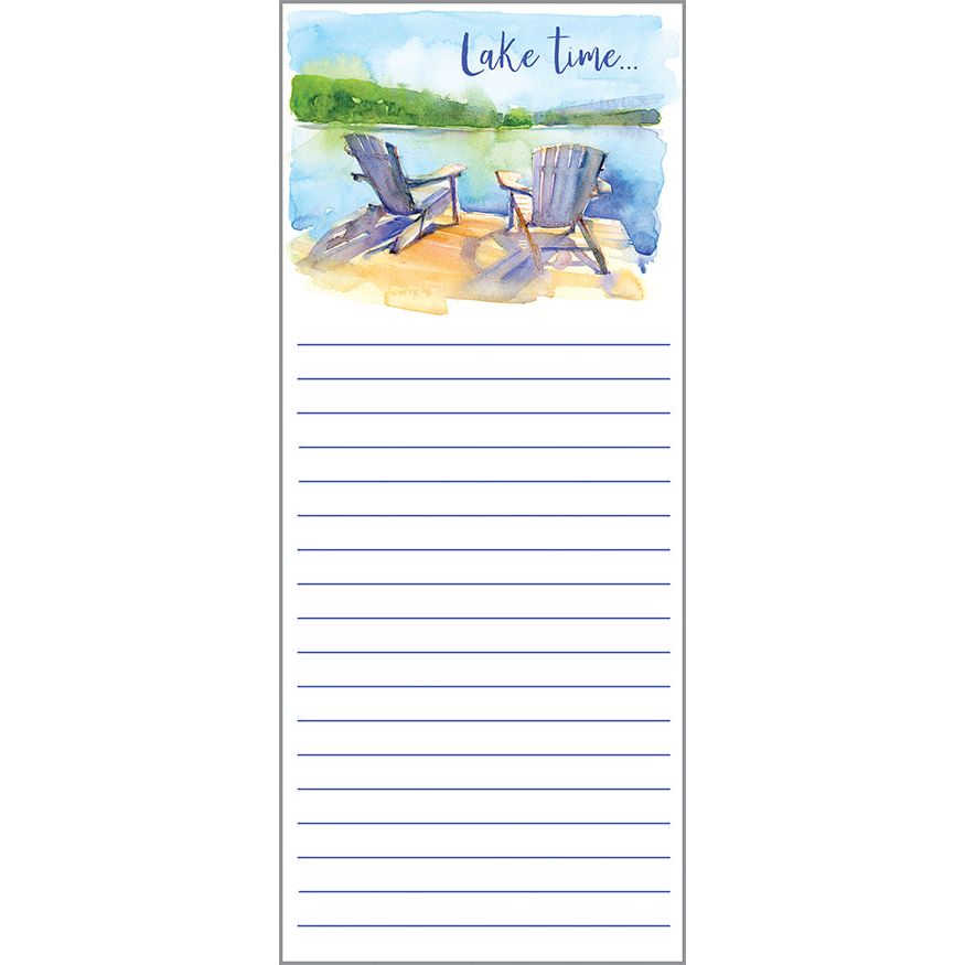 Lake Time w/ Adirondack Chairs List Pad