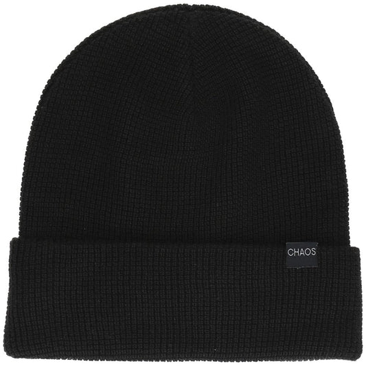 Chaos Eco Repreve Knit Thermal Stitch Cuffed Two Layer Beanie OSFM Black