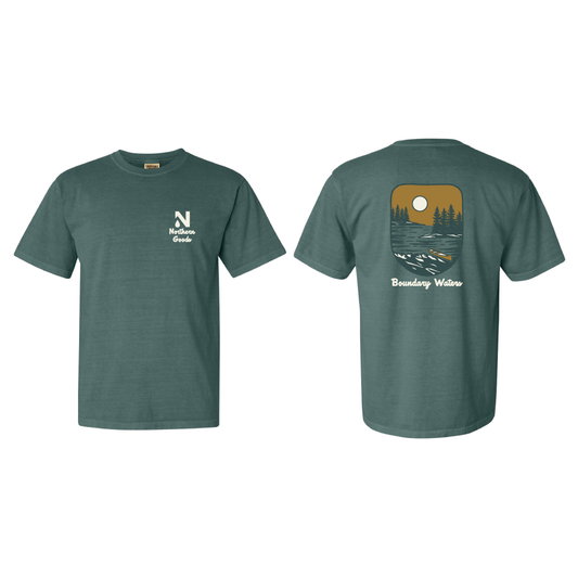 Boundary Waters Short Sleeve Tee - Blue Spruce