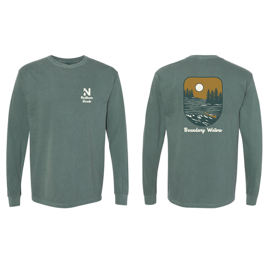 Boundary Waters Long Sleeve Tee - Blue Spruce