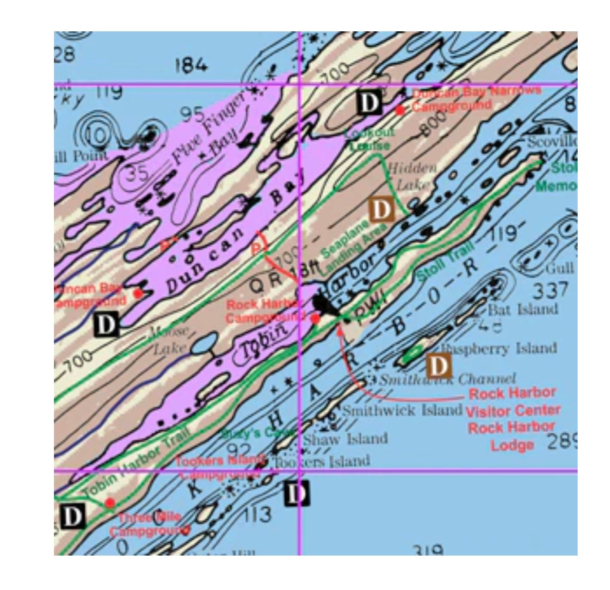 Map IRE: Isle Royale East