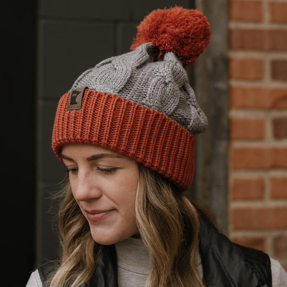 Minnesota 1858 Chunk Twist Knit Hat