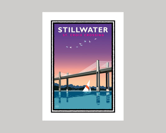 Stillwater Sailing on the St Croix || Minnesota Landmark Art Print