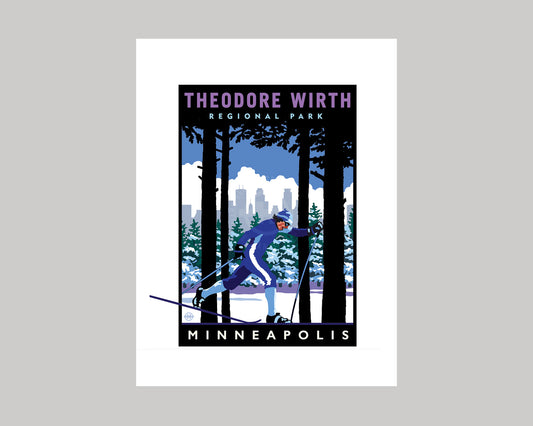 Theodore Wirth Cross Country Skiing || Minnesota Landmark Art Print