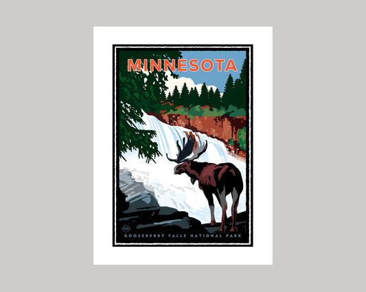 The Majestic Minnesota Moose || Minnesota Landmark Art Print