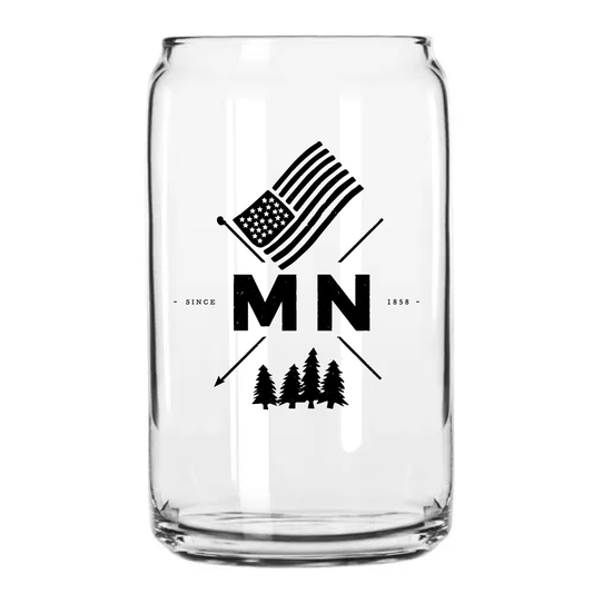 Minnesota Crest Can Glass || Minnesota Made Gifts