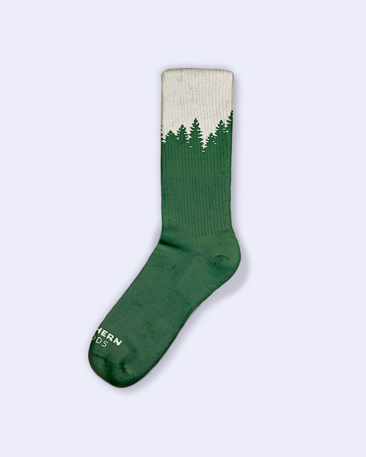 Treeline Cotton-Ribbed Athletic Crew Socks