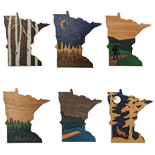 Minnesota Shaped Magnets & Ornaments