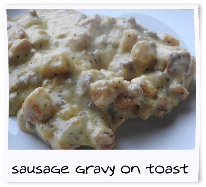 Sausage Gravy on Toast, 2 Servings