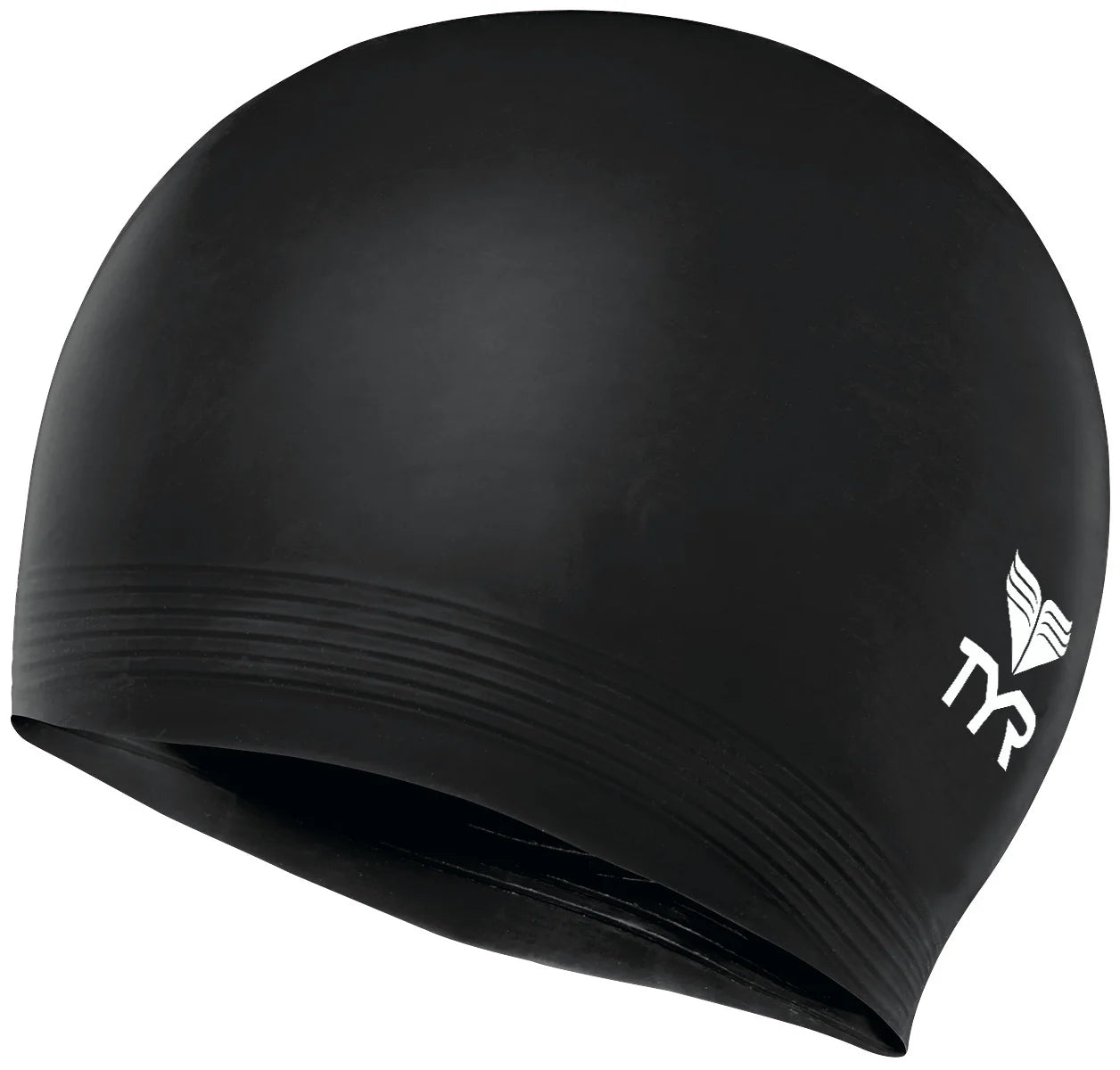 TYR Adult Solid Latex Swim Caps Black